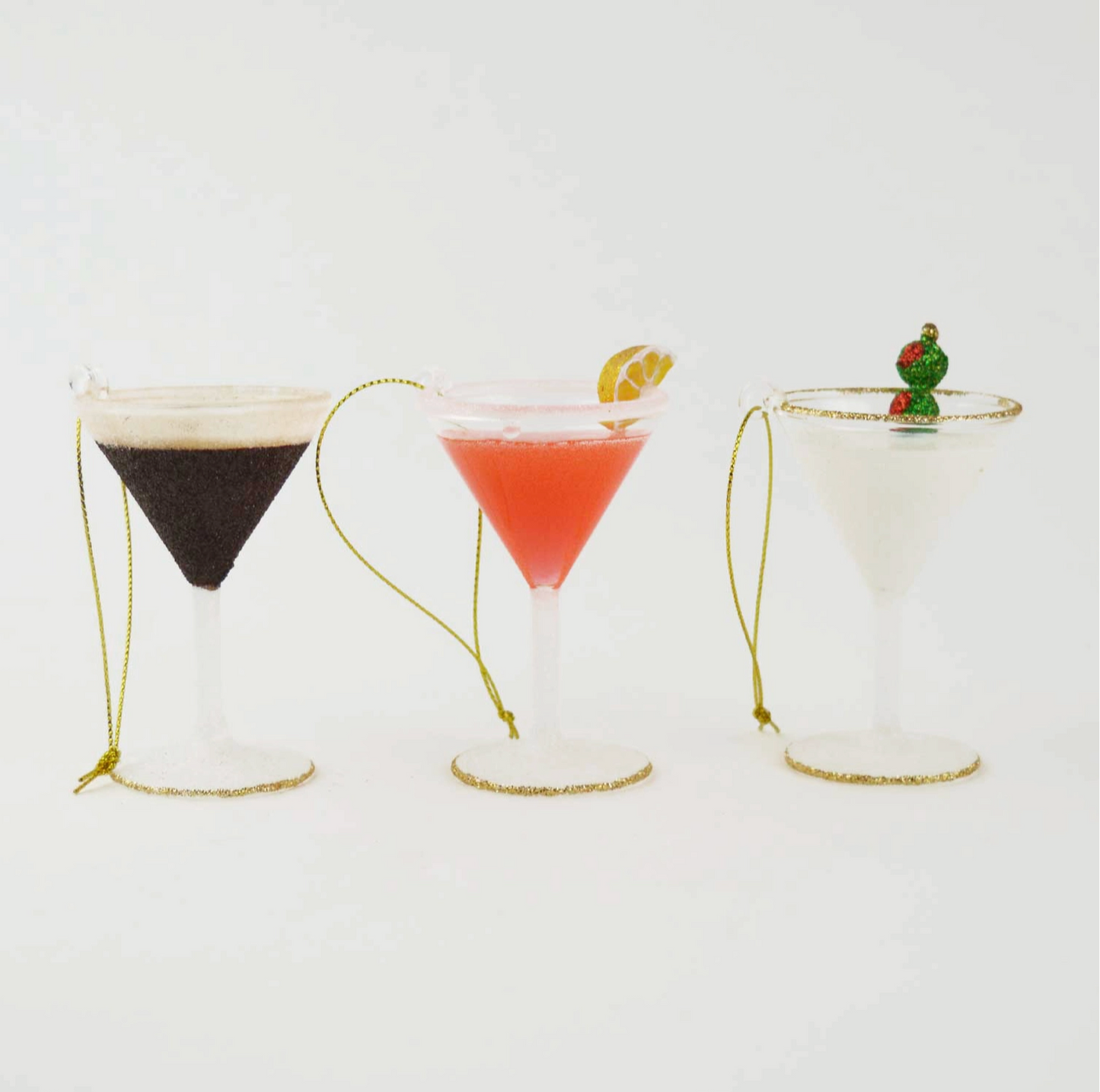 Glass Ornament Martini's