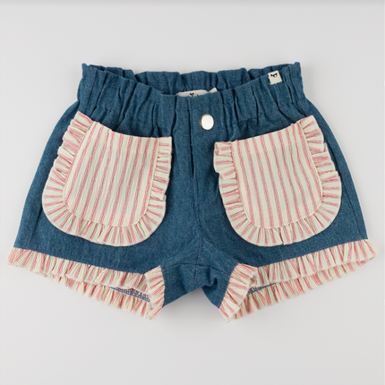 Denim Libby Ruffle Short