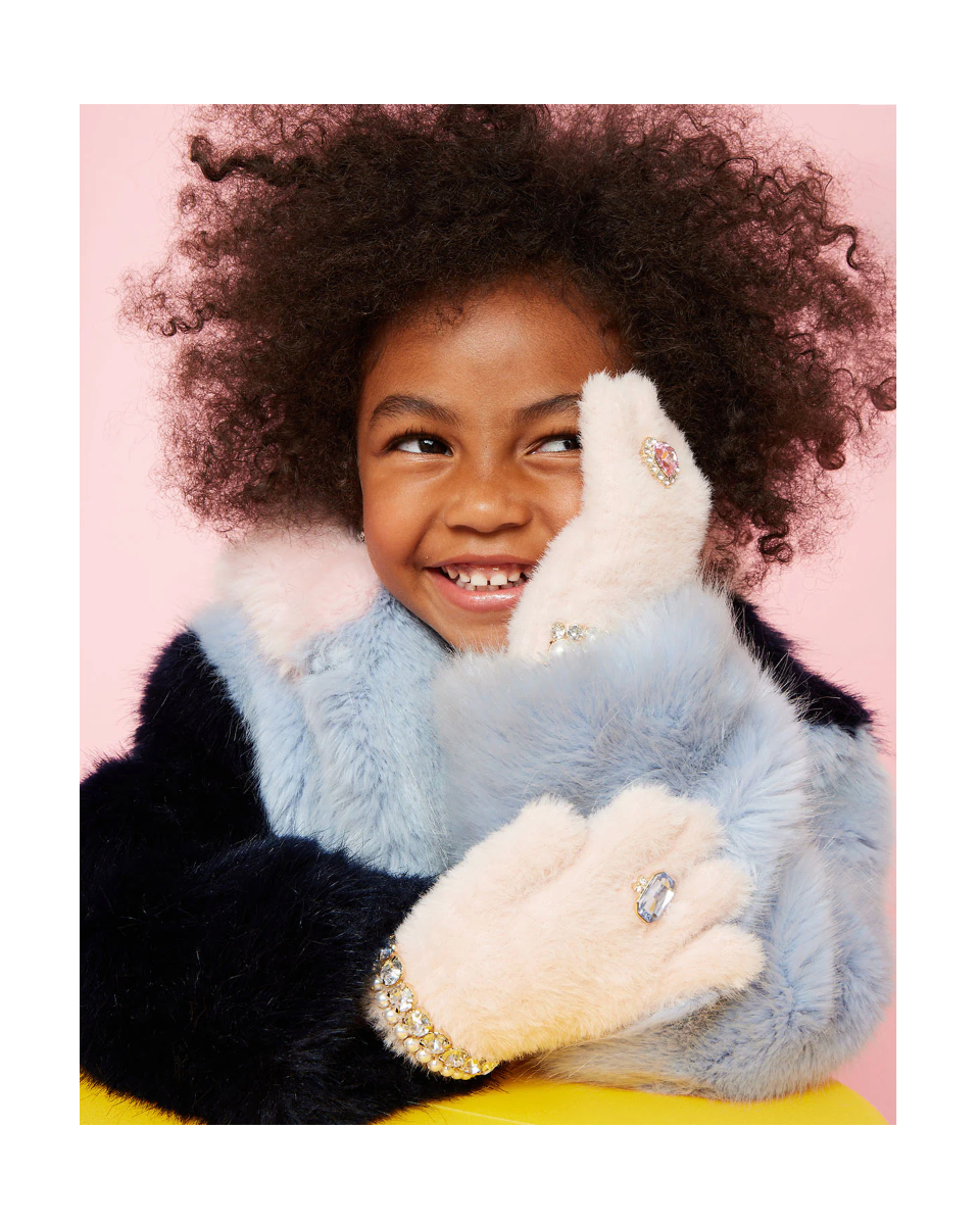 Cotton Candy Jeweled Gloves