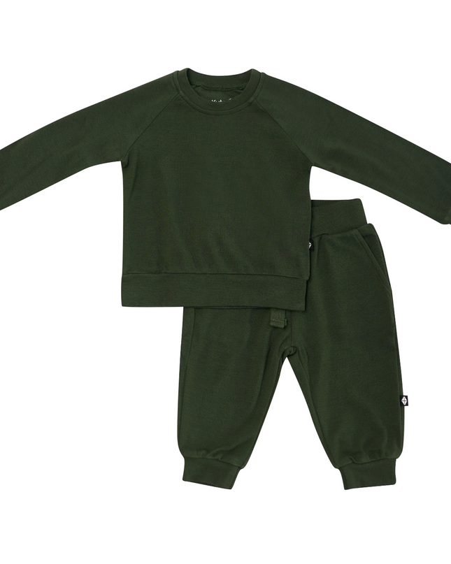 Bamboo Jersey Jogger Set in Fir