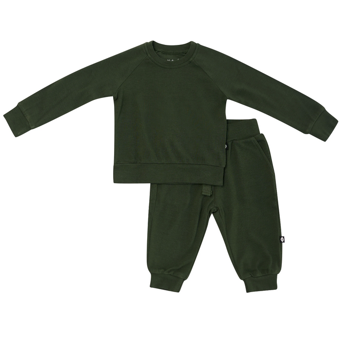Bamboo Jersey Jogger Set in Fir