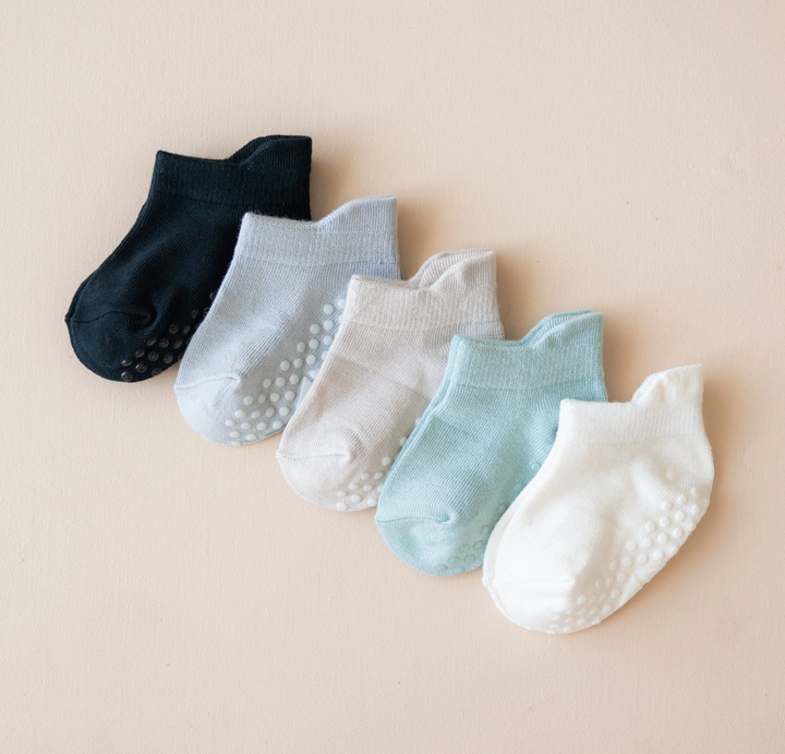 Natural 5-Pack Ankle Socks Combo