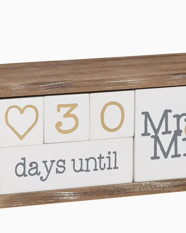 Wedding Countdown Block Set