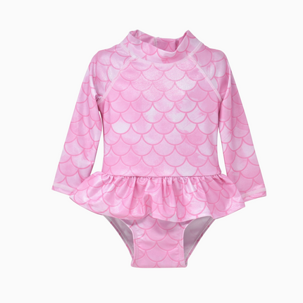 Pixie Scales Ruffle Rash Guard Swimsuit