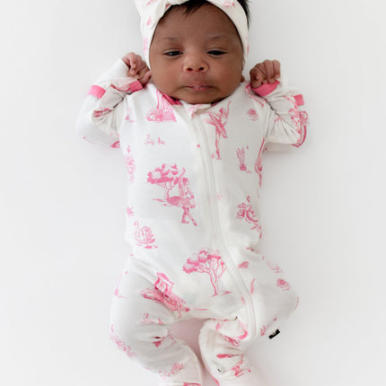 Kyte Baby Zippered Footie in Toile Ballet