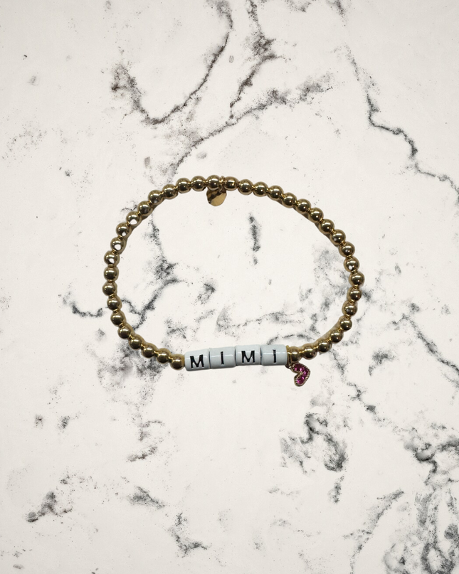 Family Names Gold Filled Beaded Bracelets