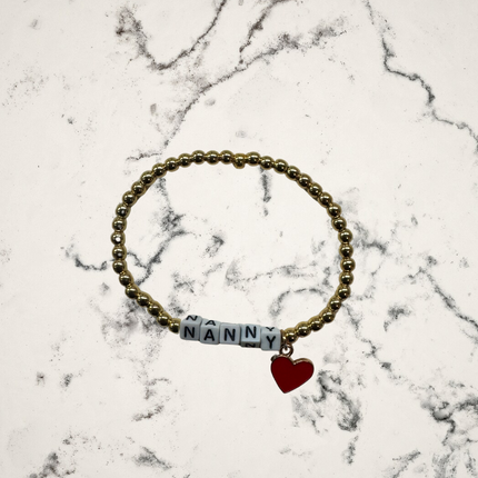 Family Names Gold Filled Beaded Bracelets