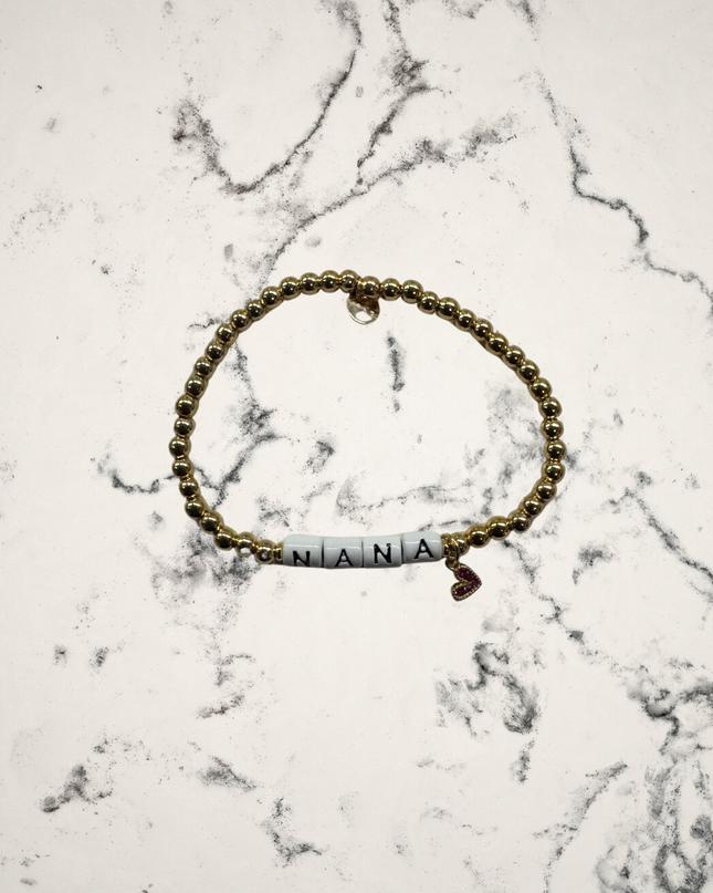 Family Names Gold Filled Beaded Bracelets
