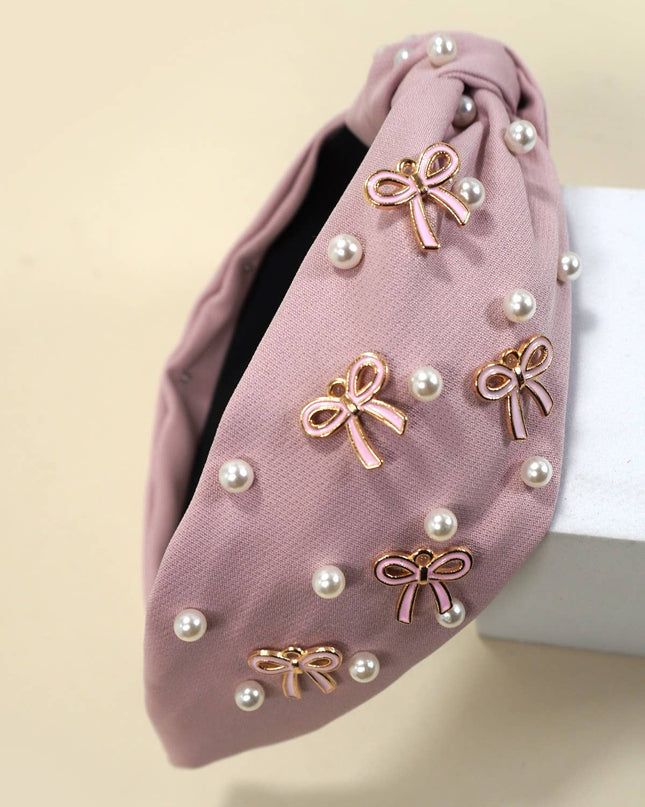 Pearl Bow Hair Band Headband