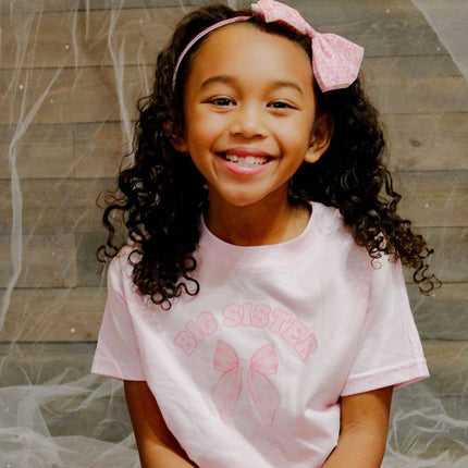 Big Sister Bow Short Sleeve T-Shirt - Kids Clothing - Family