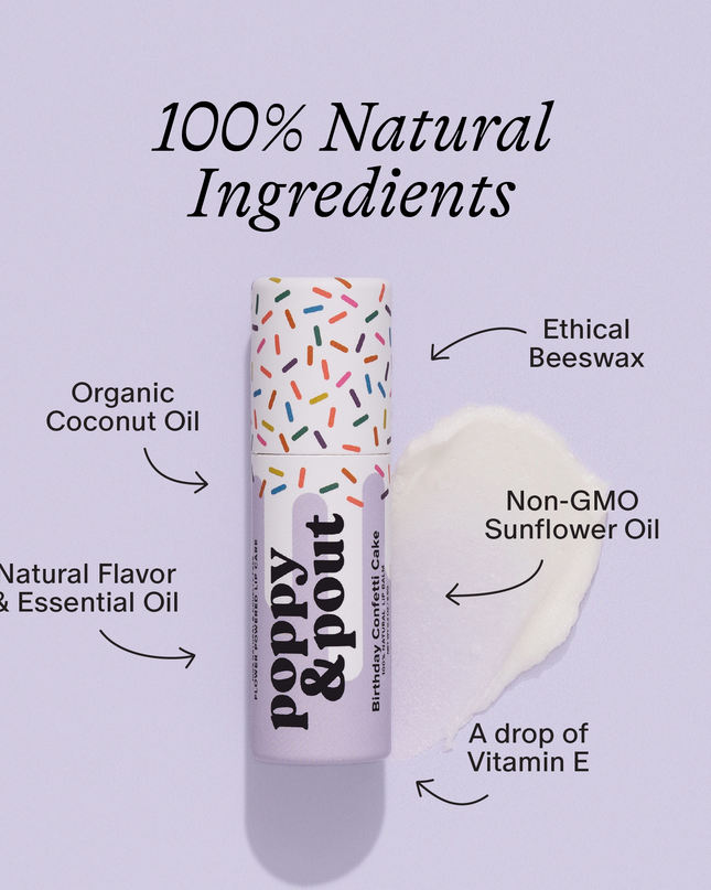 Lip Balm - Birthday Confetti Cake - Purple