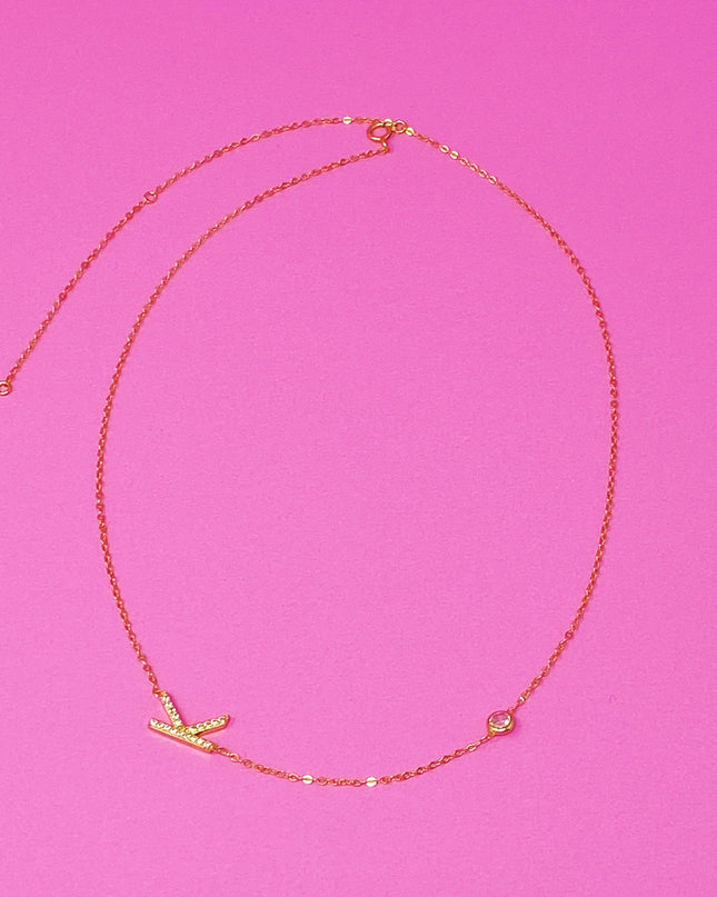 Finest Shine Initial Sterling Silver Necklace