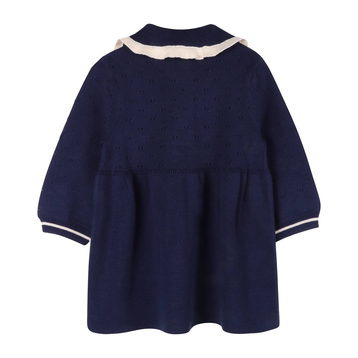 Adeline Ruffle Collar Sweater Knit Baby Dress