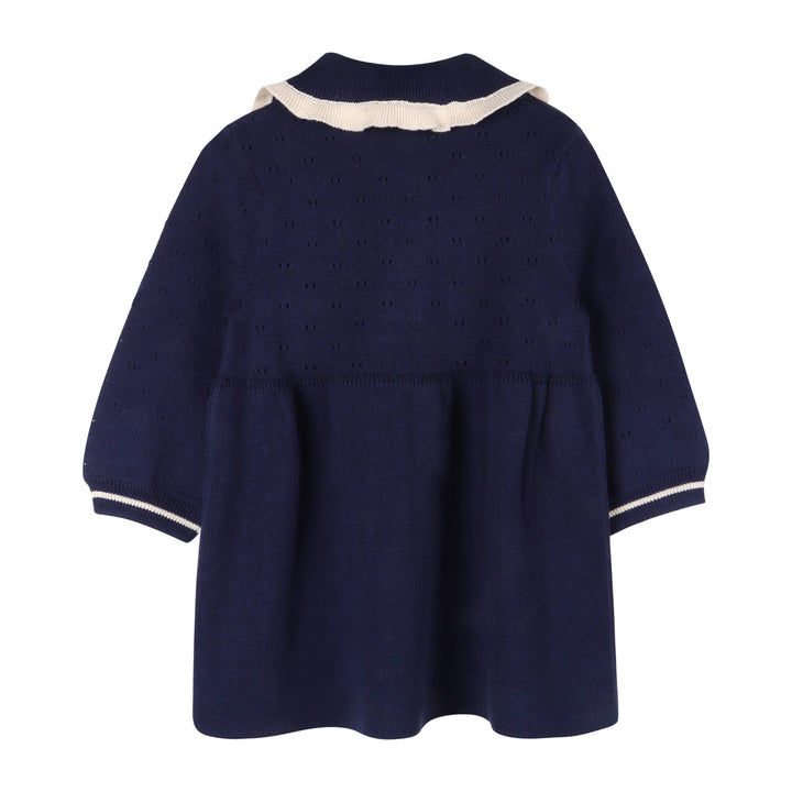 Adeline Ruffle Collar Sweater Knit Baby Dress