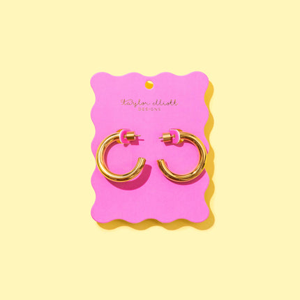 Gold Plated Hoop Earrings - Terry