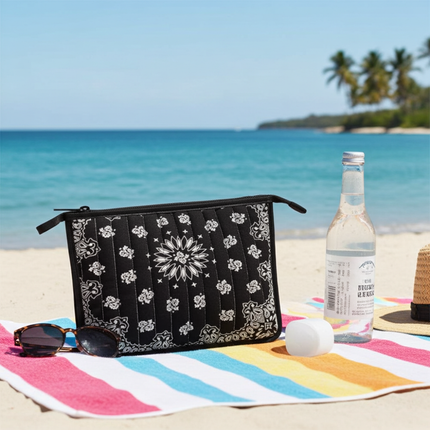 Bandana Print Pouch -Beau Black