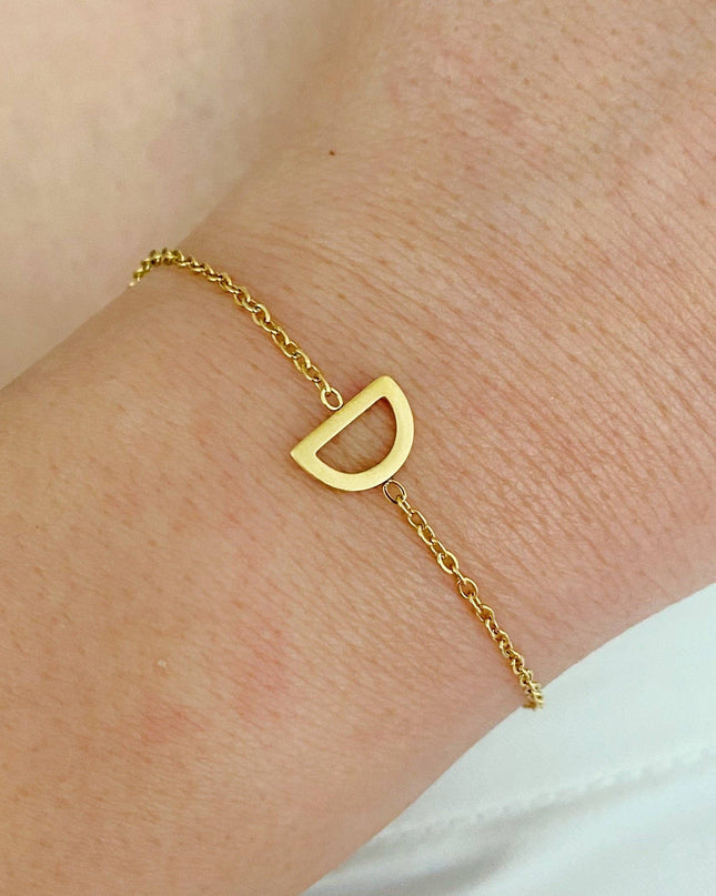 Dainty Sparkle Initial Bracelet