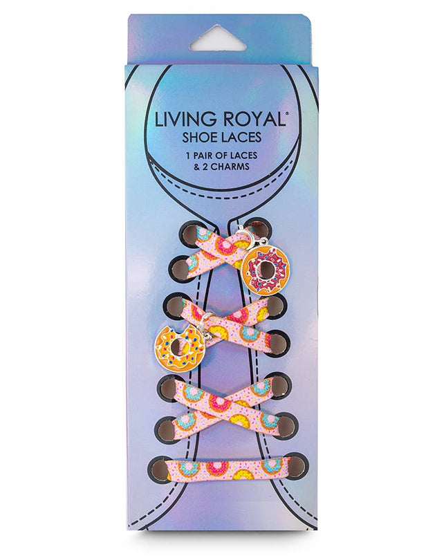 Shoelaces w/ Charms Set - Sprinkle Donuts