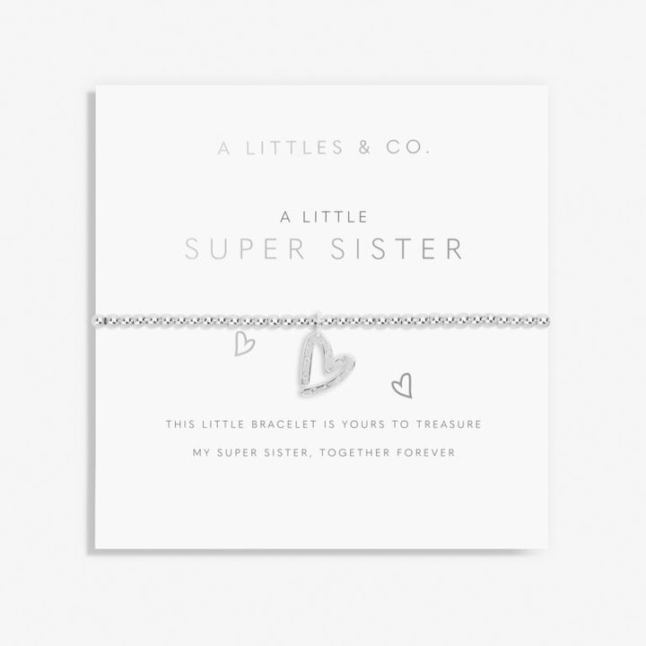 Kid's A Little 'Super Sister' Bracelet in Silver Plating