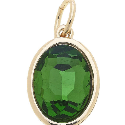 August Birthstone Charm in Peridot