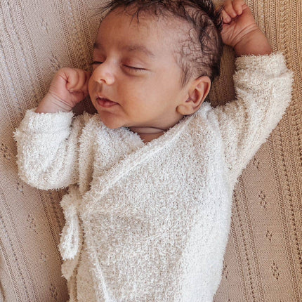 Luna + Luca Cozy Teddy Kimono Set - Cream