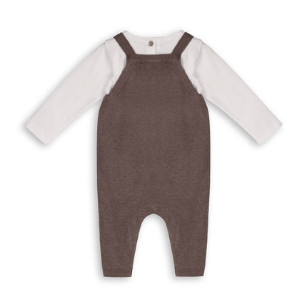 Bear Sweater Knit Baby Overall & Bodysuit Set (Organic)