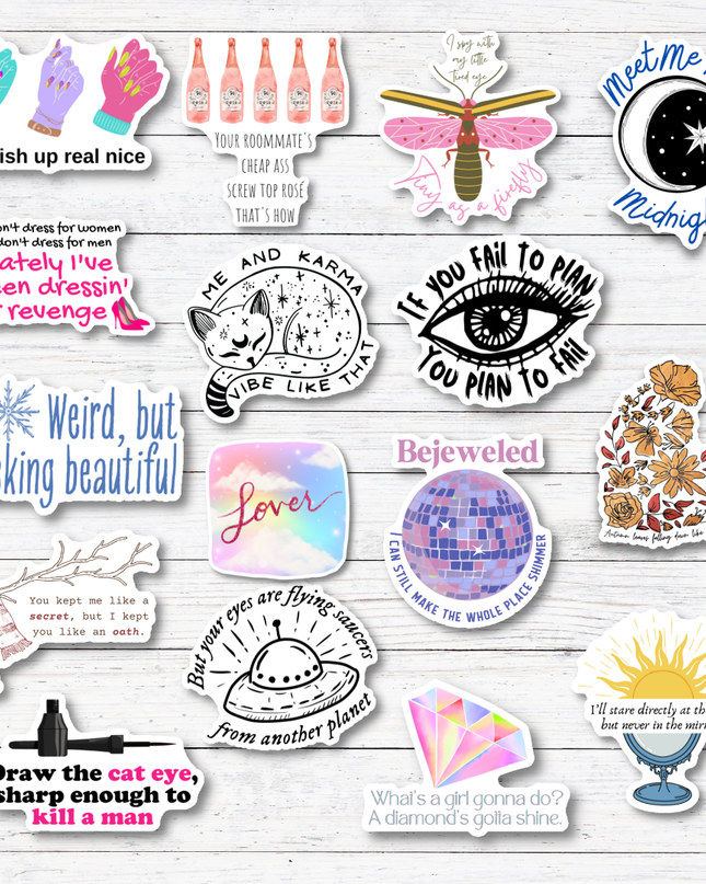 Diamonds Gotta Shine- Taylor Swift Lyrics Stickers/Magnet: Glossy Vinyl
