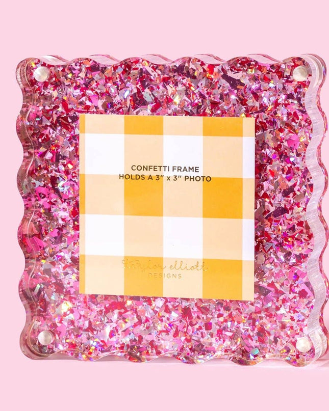 Acrylic Picture Frame - Small - Pink Confetti