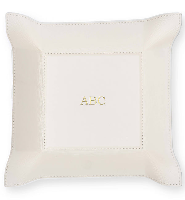 "Perry" Leather Valet Tray (Personalizable)