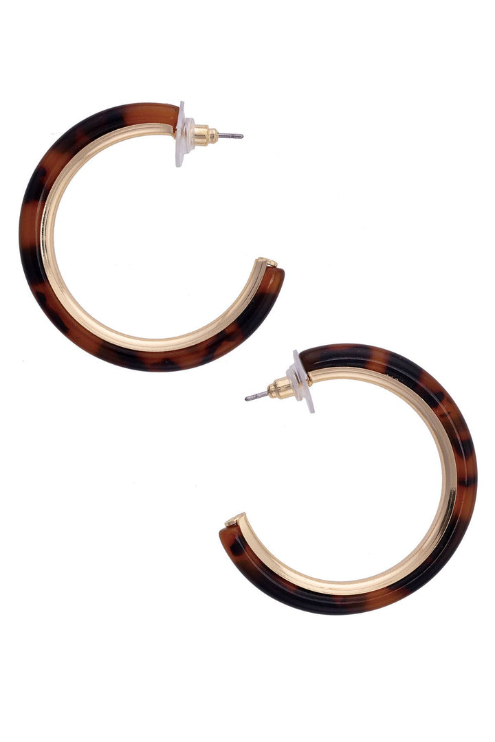 Ashley Tortoise Hoop Earrings