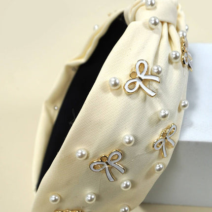 Pearl Bow Hair Band Headband