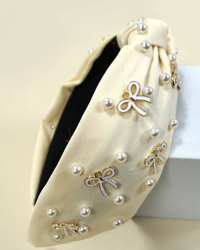 Pearl Bow Hair Band Headband