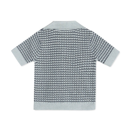 Miles Wave Textured Baby Shirt & Shorts Set