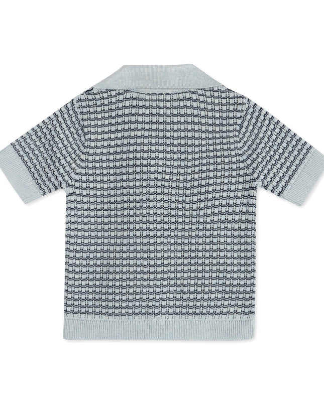 Miles Wave Textured Baby Shirt & Shorts Set