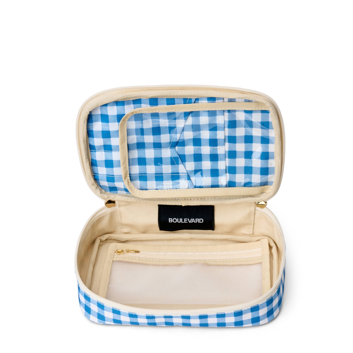 "Megan" Nylon and Leather Makeup Case (Personalizable)