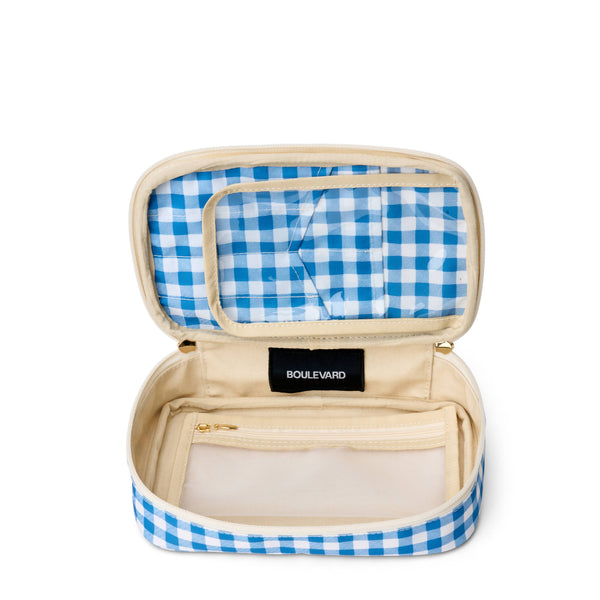 "Megan" Nylon and Leather Makeup Case (Personalizable)