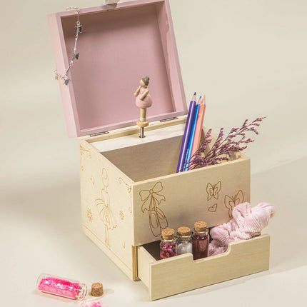 Wooden Musical Souvenir Box - Ballerina