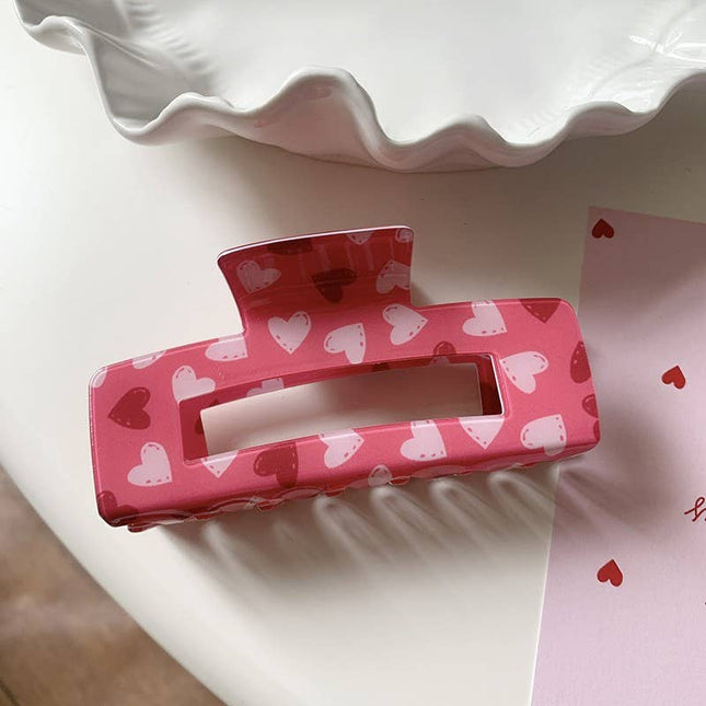Heart Hair Claw Clips