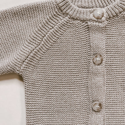 Luna + Luca Classic Purl Knit Jumpsuit - Heather Beige