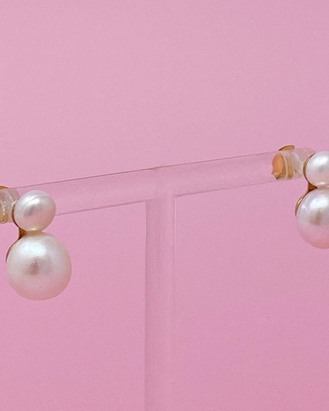 Classic Double Pearl Earrings