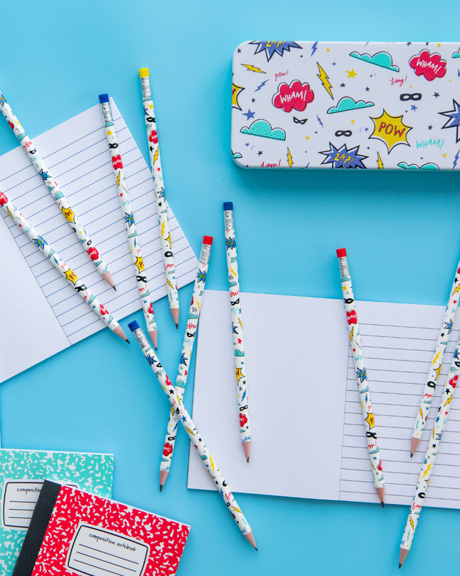Superhero Pencil Set