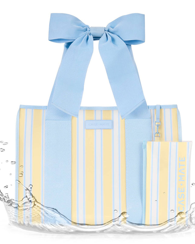 Cabana Stripe Bow Jelly Tote Bag