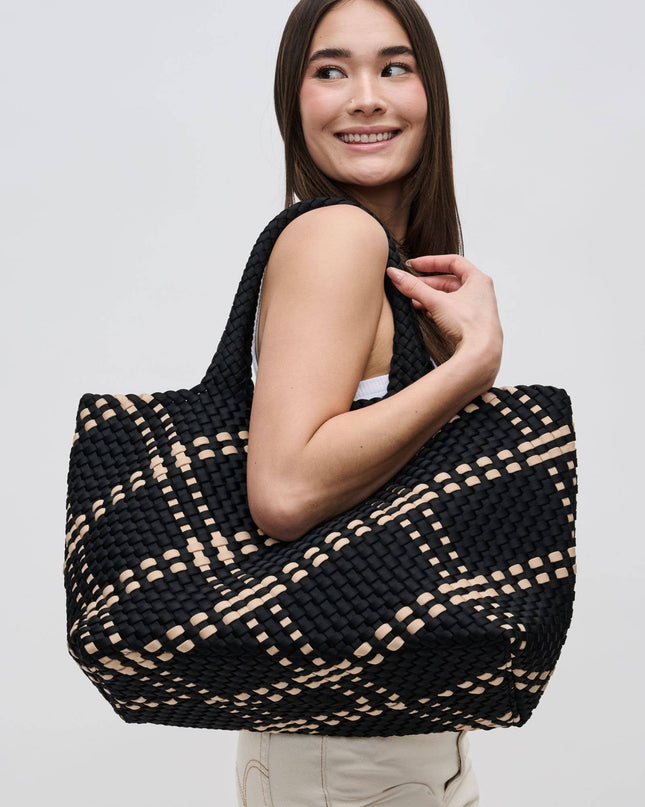 Sky's The Limit - Large Woven Neoprene Tote-Olive Color