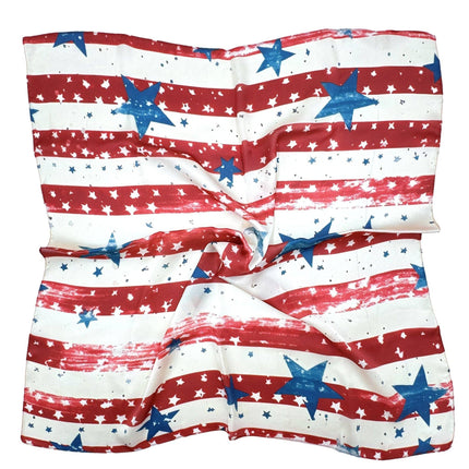 Vintage Star Print Square Scarf