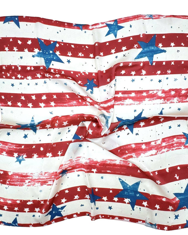 Vintage Star Print Square Scarf