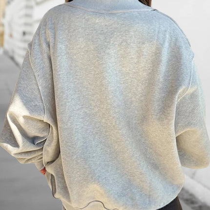 Personalized Oversized Mock Neck Sweatshirt