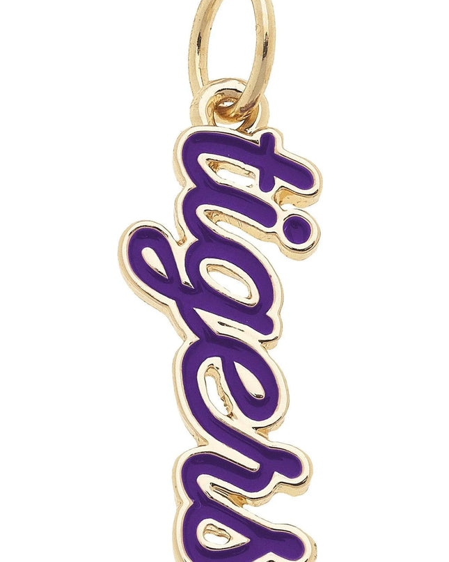Clemson Tigers  Enamel Script Charm