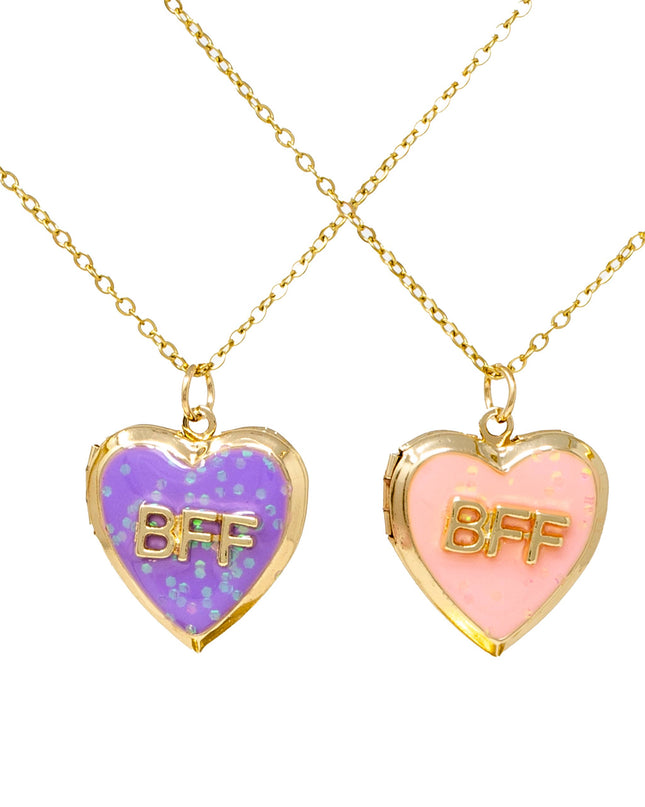 BFF Heart Locket Necklace Set