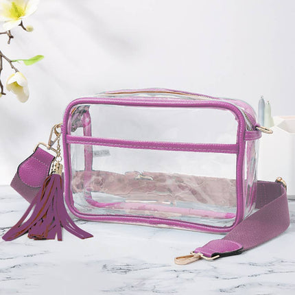 Personalized Game Day Clear Crossbody Bag