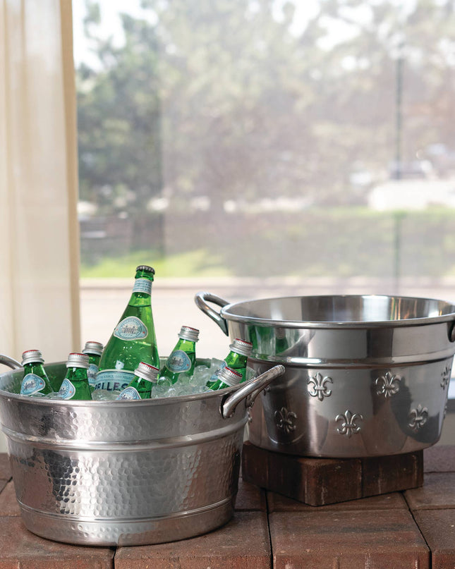 Personalized Hammered Beverage Tub with Handles